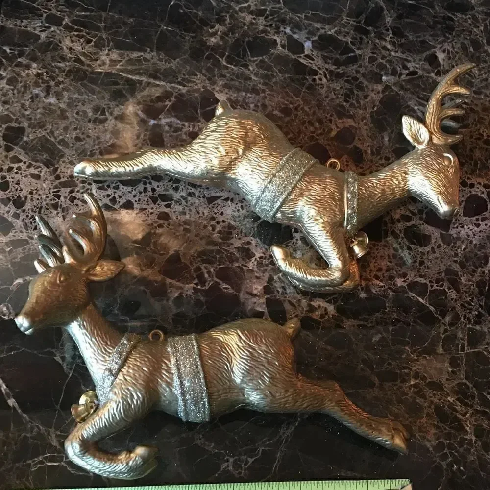 1 GOLDEN Leaping Reindeer Ornament!